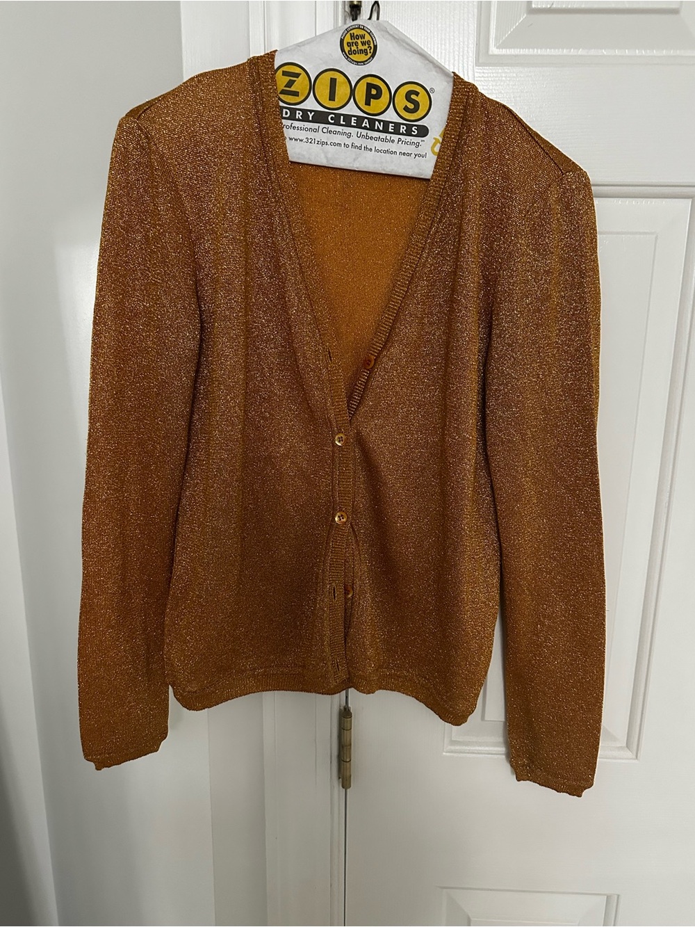 Missoni Metallic Copper V-Neck Cardigan